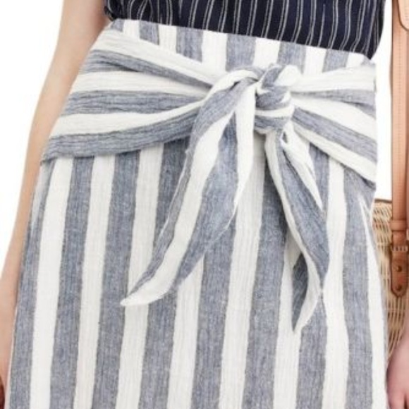 NWT J. Crew Womens Point Sur Tie-Waist Linen Skirt - Picture 5 of 8